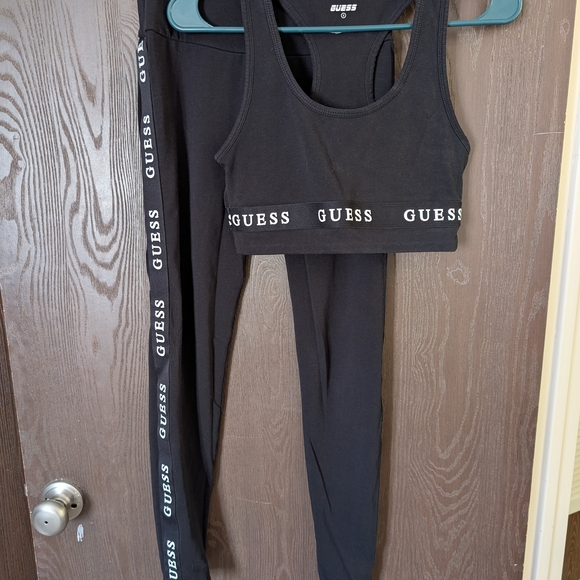 Guess Pants - GUESS Black Activewear Set
